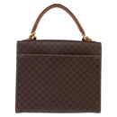 CELINE Macadam Canvas Hand Bag PVC Leather 2way Brown Gold Auth 144580-2