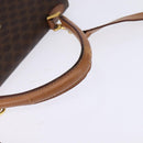 CELINE Macadam Canvas Hand Bag PVC Leather 2way Brown Gold Auth 144580-7