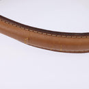 CELINE Macadam Canvas Hand Bag PVC Leather 2way Brown Gold Auth 144580-8