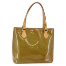 LOUIS VUITTON Monogram Vernis Houston Hand Bag Baby Blue M91005 LV Auth 144586-1