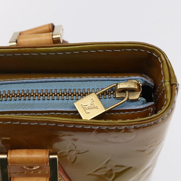 LOUIS VUITTON Monogram Vernis Houston Hand Bag Baby Blue M91005 LV Auth 144586