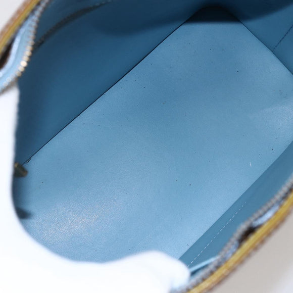 LOUIS VUITTON Monogram Vernis Houston Hand Bag Baby Blue M91005 LV Auth 144586