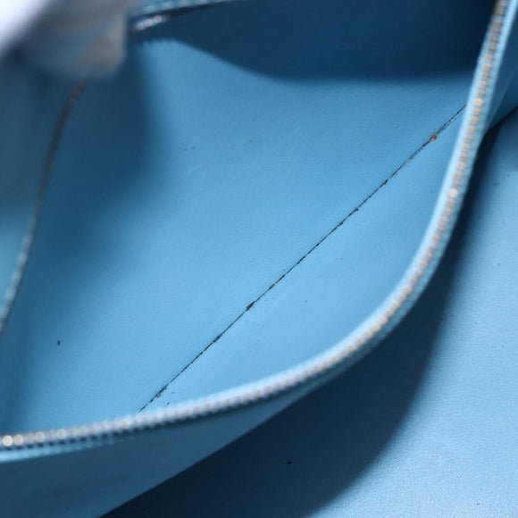 LOUIS VUITTON Monogram Vernis Houston Hand Bag Baby Blue M91005 LV Auth 144586