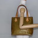 LOUIS VUITTON Monogram Vernis Houston Hand Bag Baby Blue M91005 LV Auth 144586-21