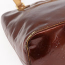 LOUIS VUITTON Monogram Vernis Houston Hand Bag Bronze M91122 LV Auth 144595-9