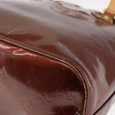 LOUIS VUITTON Monogram Vernis Houston Hand Bag Bronze M91122 LV Auth 144595-15