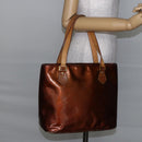 LOUIS VUITTON Monogram Vernis Houston Hand Bag Bronze M91122 LV Auth 144595-22