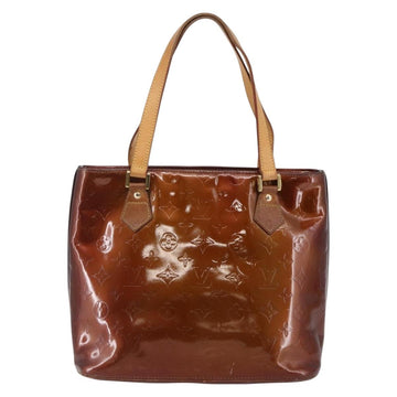 LOUIS VUITTON Monogram Vernis Houston Hand Bag Bronze M91122 LV Auth 144595 - 0