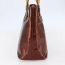 LOUIS VUITTON Monogram Vernis Houston Hand Bag Bronze M91122 LV Auth 144595-3