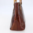 LOUIS VUITTON Monogram Vernis Houston Hand Bag Bronze M91122 LV Auth 144595-4