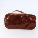 LOUIS VUITTON Monogram Vernis Houston Hand Bag Bronze M91122 LV Auth 144595-5