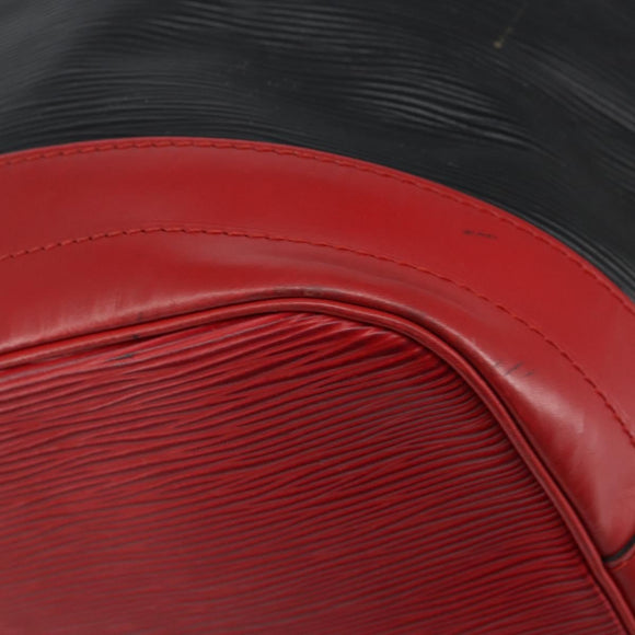 LOUIS VUITTON Epi Noe Shoulder Bag Bicolor Black Red M44017 LV Auth 144596