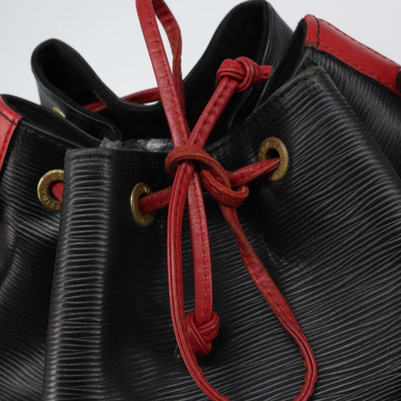 LOUIS VUITTON Epi Noe Shoulder Bag Bicolor Black Red M44017 LV Auth 144596