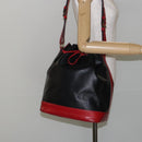 LOUIS VUITTON Epi Noe Shoulder Bag Bicolor Black Red M44017 LV Auth 144596-20