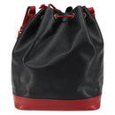 LOUIS VUITTON Epi Noe Shoulder Bag Bicolor Black Red M44017 LV Auth 144596-2
