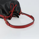 LOUIS VUITTON Epi Noe Shoulder Bag Bicolor Black Red M44017 LV Auth 144596-7
