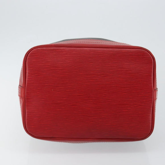 LOUIS VUITTON Epi Noe Shoulder Bag Bicolor Black Red M44017 LV Auth 144596