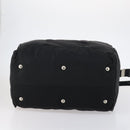PRADA Boston Bag Nylon 2way Black Silver Auth 144598-5