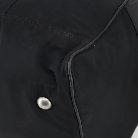 PRADA Boston Bag Nylon 2way Black Silver Auth 144598