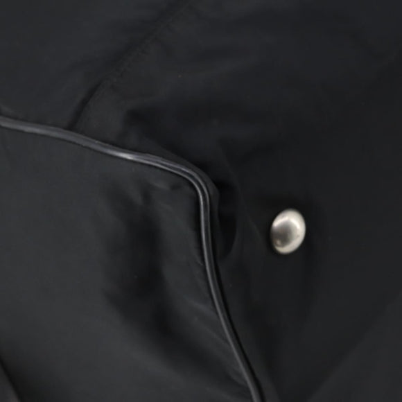 PRADA Boston Bag Nylon 2way Black Silver Auth 144598