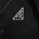 PRADA Boston Bag Nylon 2way Black Silver Auth 144598-19