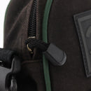 CHANEL Sports COCO Mark Shoulder Bag Canvas Black Green CC Auth 144599-14