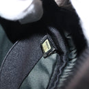 CHANEL Sports COCO Mark Shoulder Bag Canvas Black Green CC Auth 144599-20