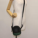 CHANEL Sports COCO Mark Shoulder Bag Canvas Black Green CC Auth 144599-21