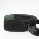 CHANEL Sports COCO Mark Shoulder Bag Canvas Black Green CC Auth 144599-4