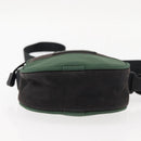 CHANEL Sports COCO Mark Shoulder Bag Canvas Black Green CC Auth 144599-9