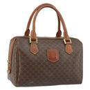 CELINE Macadam Canvas Hand Bag PVC Leather Brown Gold Auth 144603-1