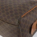 CELINE Macadam Canvas Hand Bag PVC Leather Brown Gold Auth 144603-15