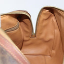 CELINE Macadam Canvas Hand Bag PVC Leather Brown Gold Auth 144603-21