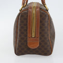 CELINE Macadam Canvas Hand Bag PVC Leather Brown Gold Auth 144603-4