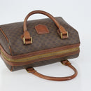 CELINE Macadam Canvas Hand Bag PVC Leather Brown Gold Auth 144603-6