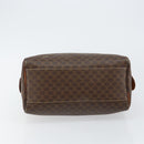 CELINE Macadam Canvas Hand Bag PVC Leather Brown Gold Auth 144603-5