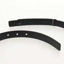 CHANEL Belt Leather 35.8"" Black CC Auth 144605M-16