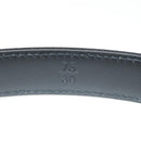 CHANEL Belt Leather 35.8"" Black CC Auth 144605M-11