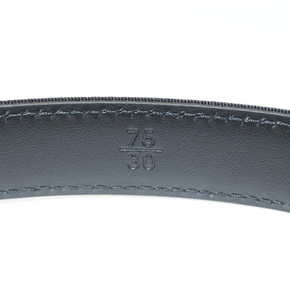 CHANEL Belt Leather 35.8"" Black CC Auth 144605SAM