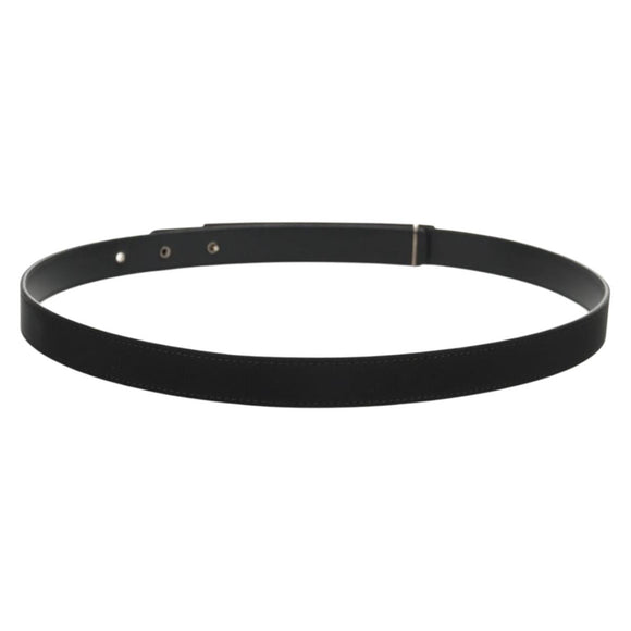 CHANEL Belt Leather 35.8"" Black CC Auth 144605M
