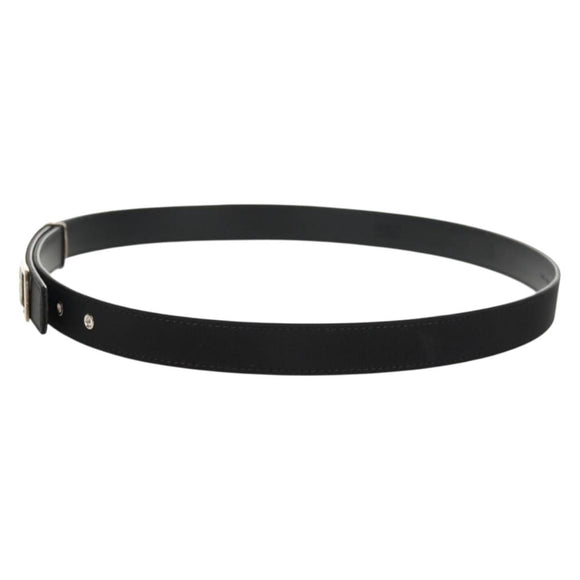 CHANEL Belt Leather 35.8"" Black CC Auth 144605M