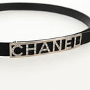 CHANEL Belt Leather 35.8"" Black CC Auth 144605SAM-5