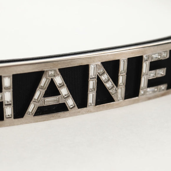 CHANEL Belt Leather 35.8"" Black CC Auth 144605M