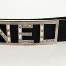 CHANEL Belt Leather 35.8"" Black CC Auth 144605M-9