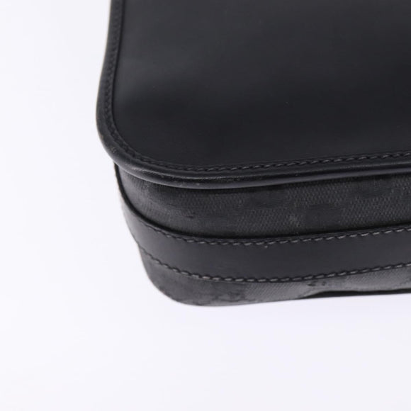 GUCCI GG Canvas Shoulder Bag Black Gold 001 261 0613 Auth 144610