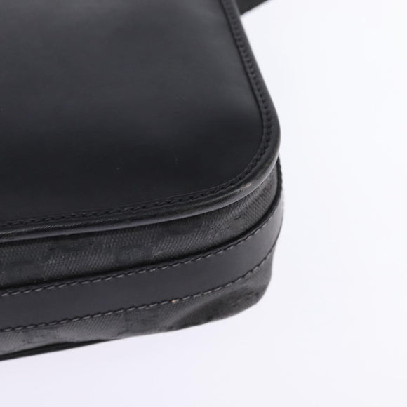 GUCCI GG Canvas Shoulder Bag Black Gold 001 261 0613 Auth 144610
