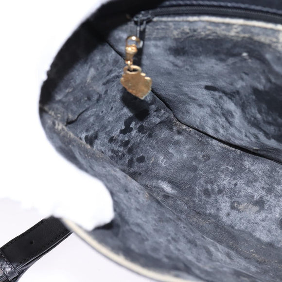 GUCCI GG Canvas Shoulder Bag Black Gold 001 261 0613 Auth 144610