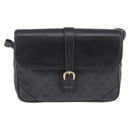 GUCCI GG Canvas Shoulder Bag Black Gold 001 261 0613 Auth 144610-13
