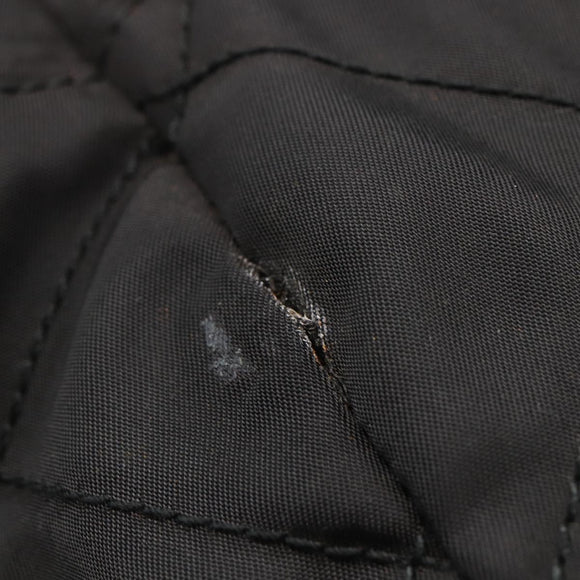 PRADA Chain Shoulder Bag Nylon Black Gold Auth 144611