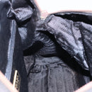 PRADA Chain Shoulder Bag Nylon Black Gold Auth 144611-23